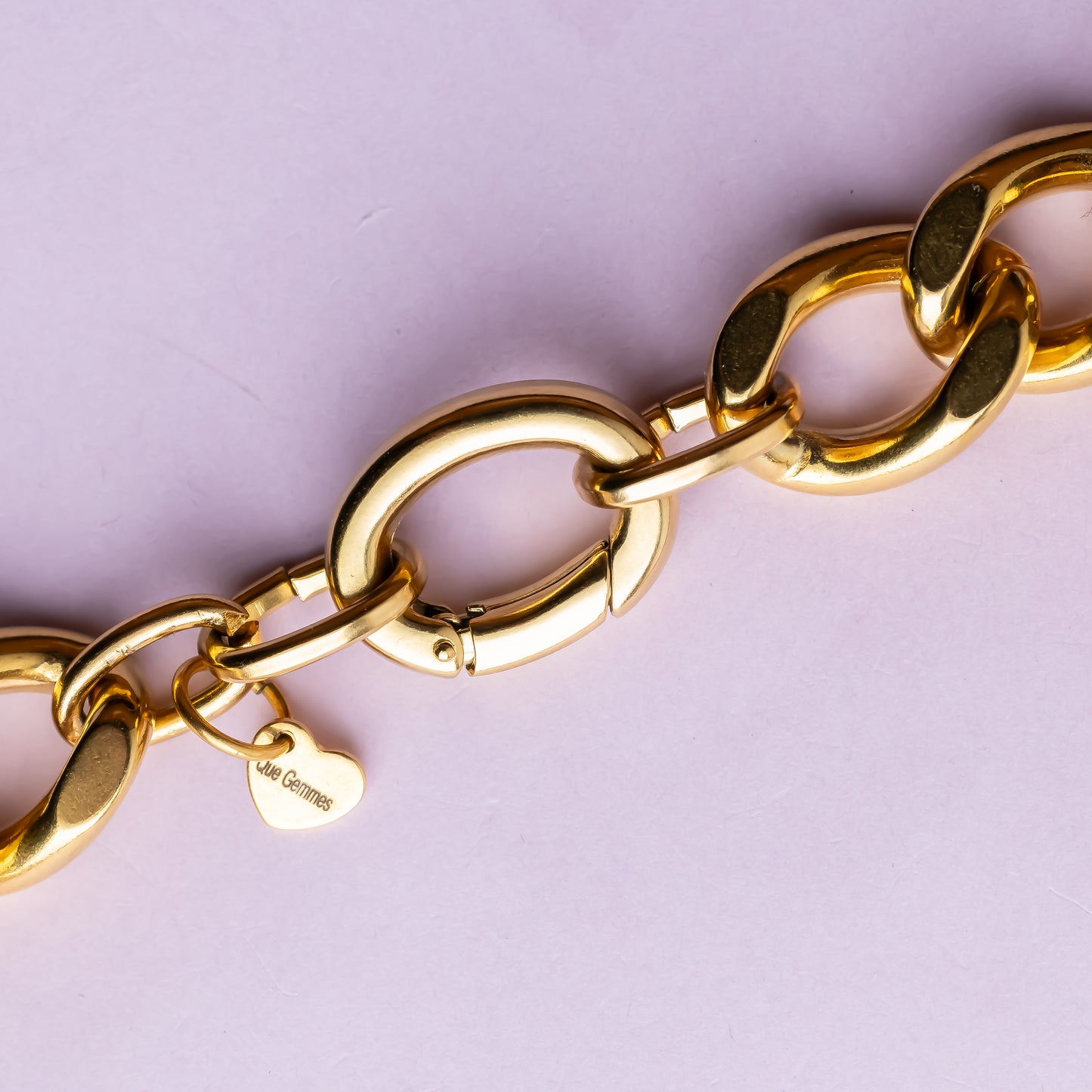 Collier en maille acier inoxydable - Or - ROCKY