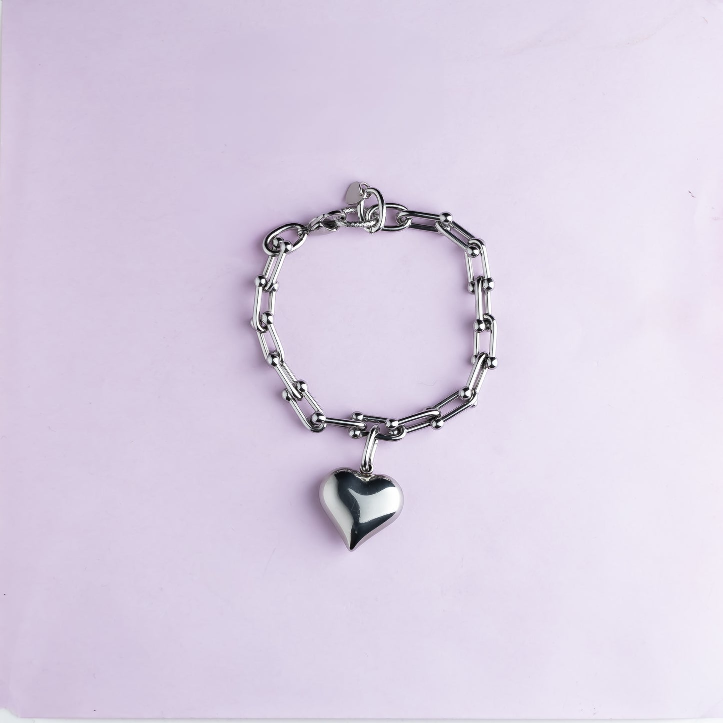 Bracelet en maille acier inoxydable - Argent - JENNY