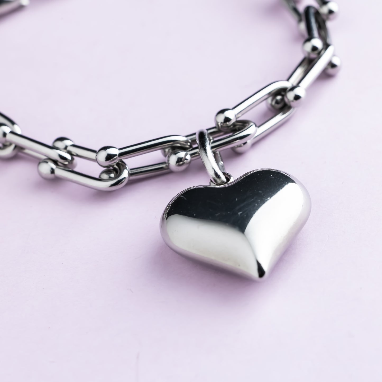 Bracelet en maille acier inoxydable - Argent - JENNY