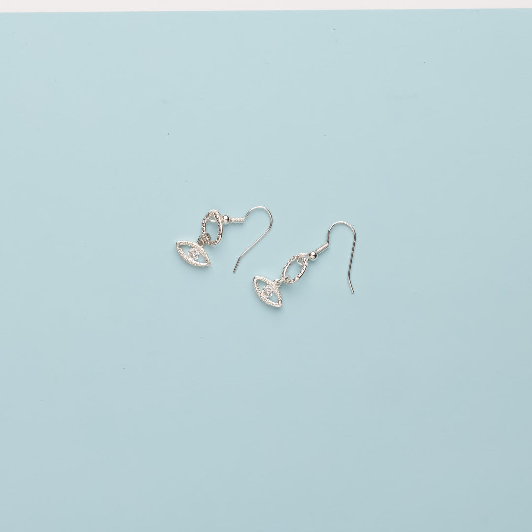 Boucle crochet US argent - Œil - DIVA