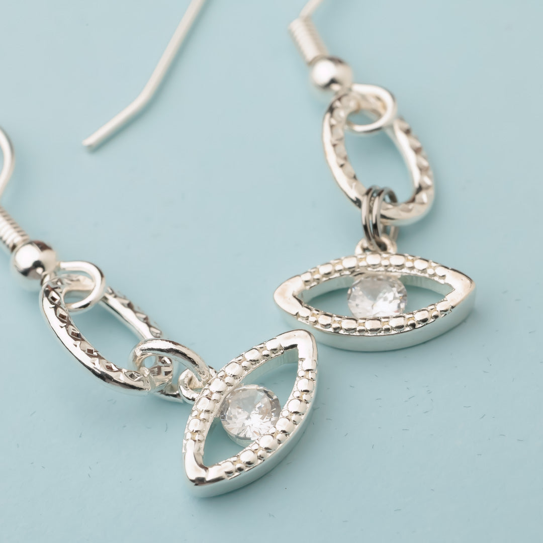 Boucle crochet US argent - Œil - DIVA