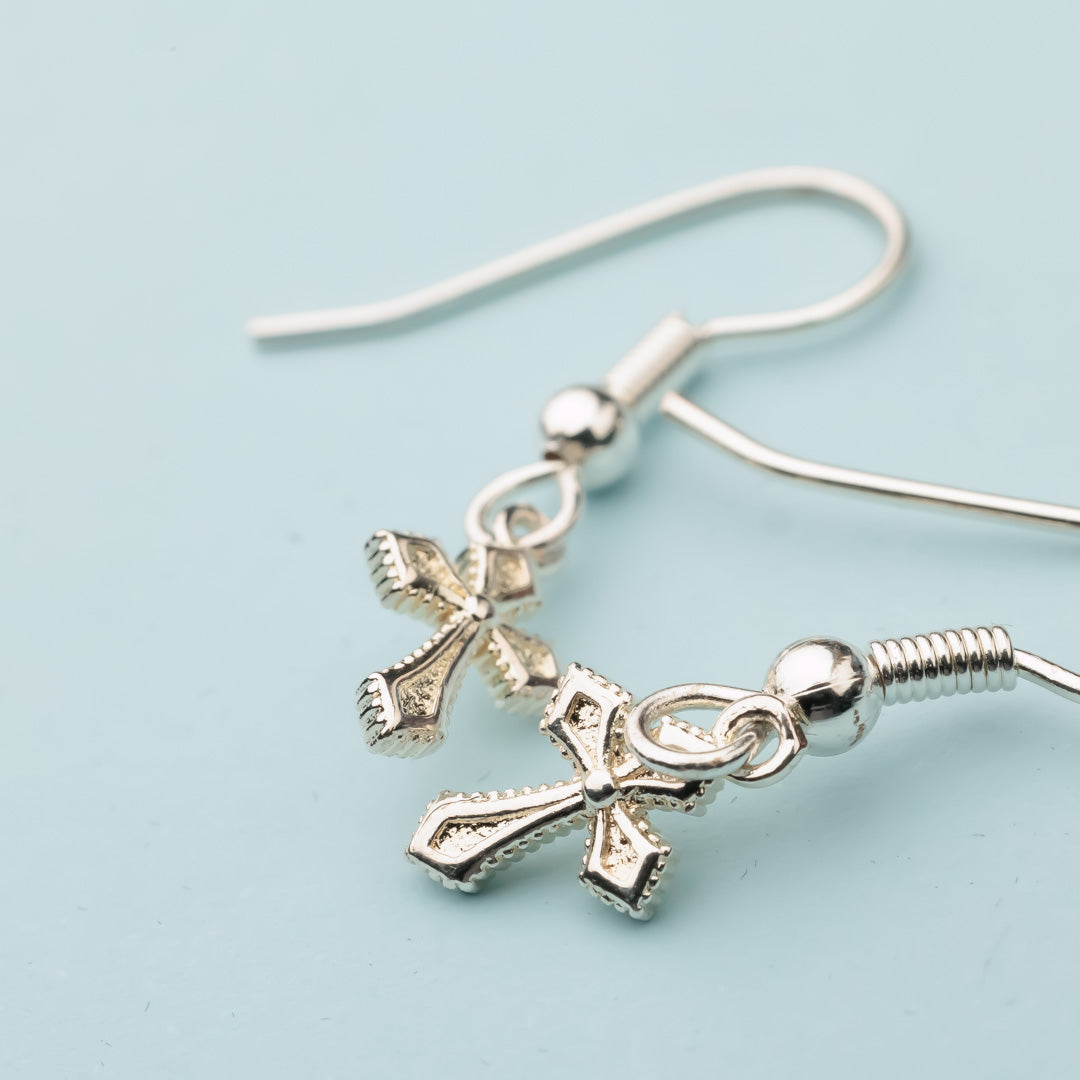Crochet US argent - Croix - CROSS