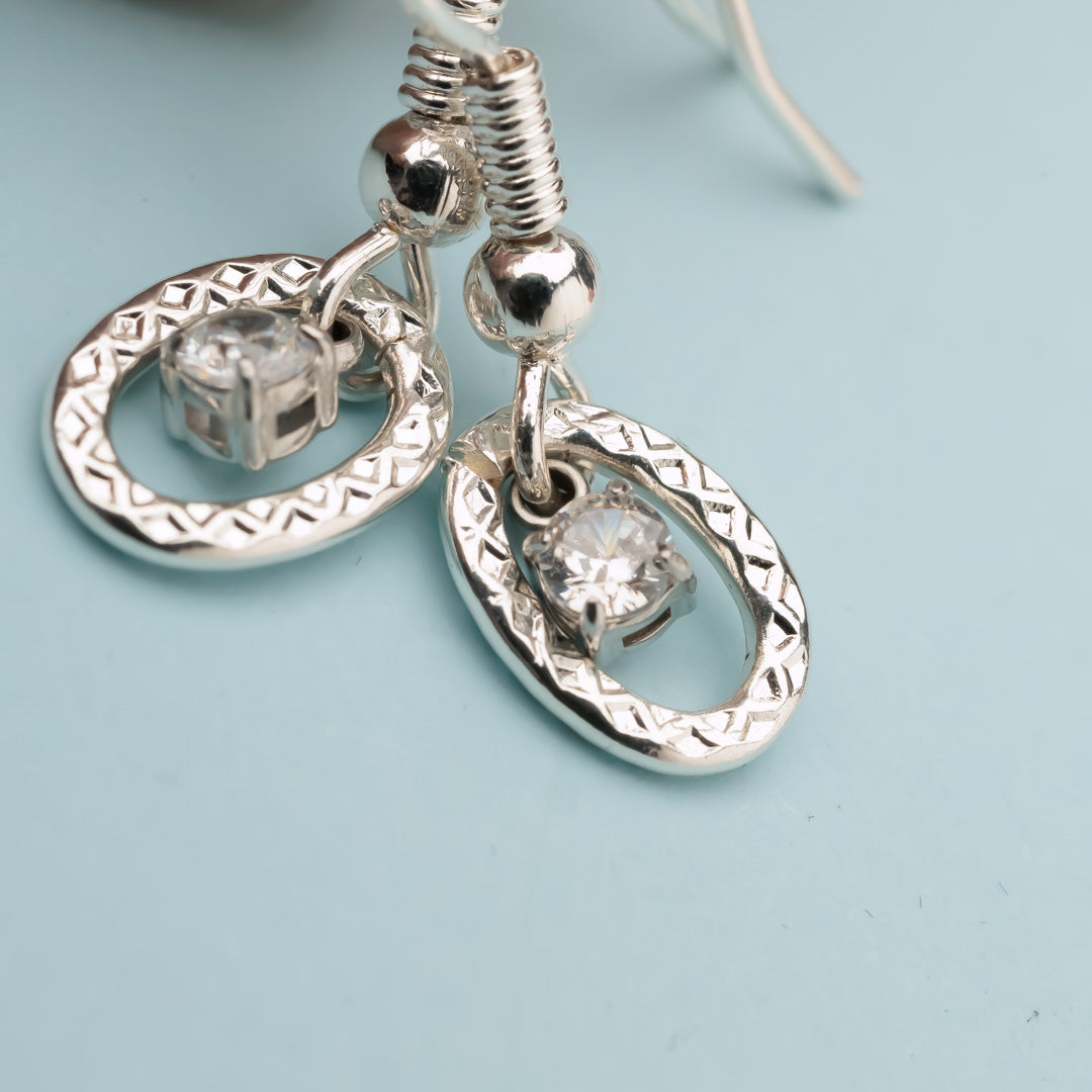 Crochet US argent - Strass - SISSI