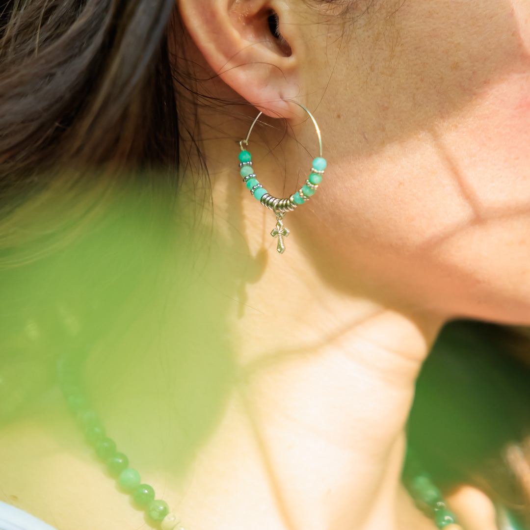 Créole or - Amazonite - Croix - CREA