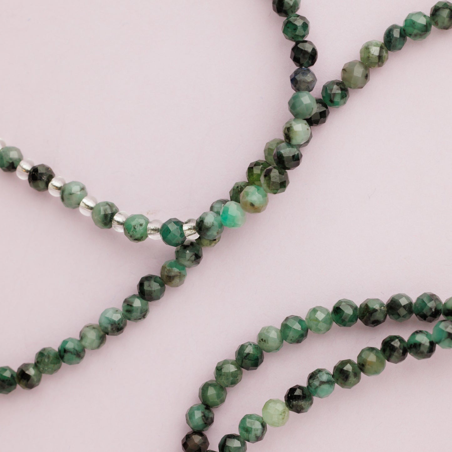 Collier 3 en 1 or - Emeraude - CELIA
