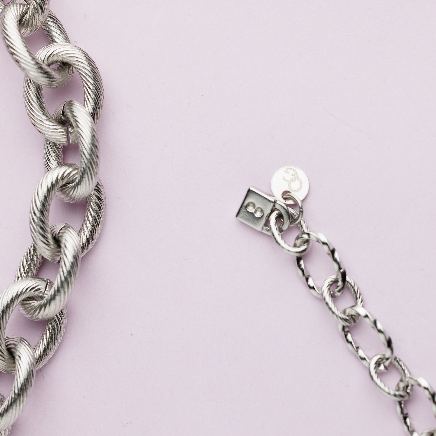 Collier maille XXL - Acier inoxydable argent- JACKY