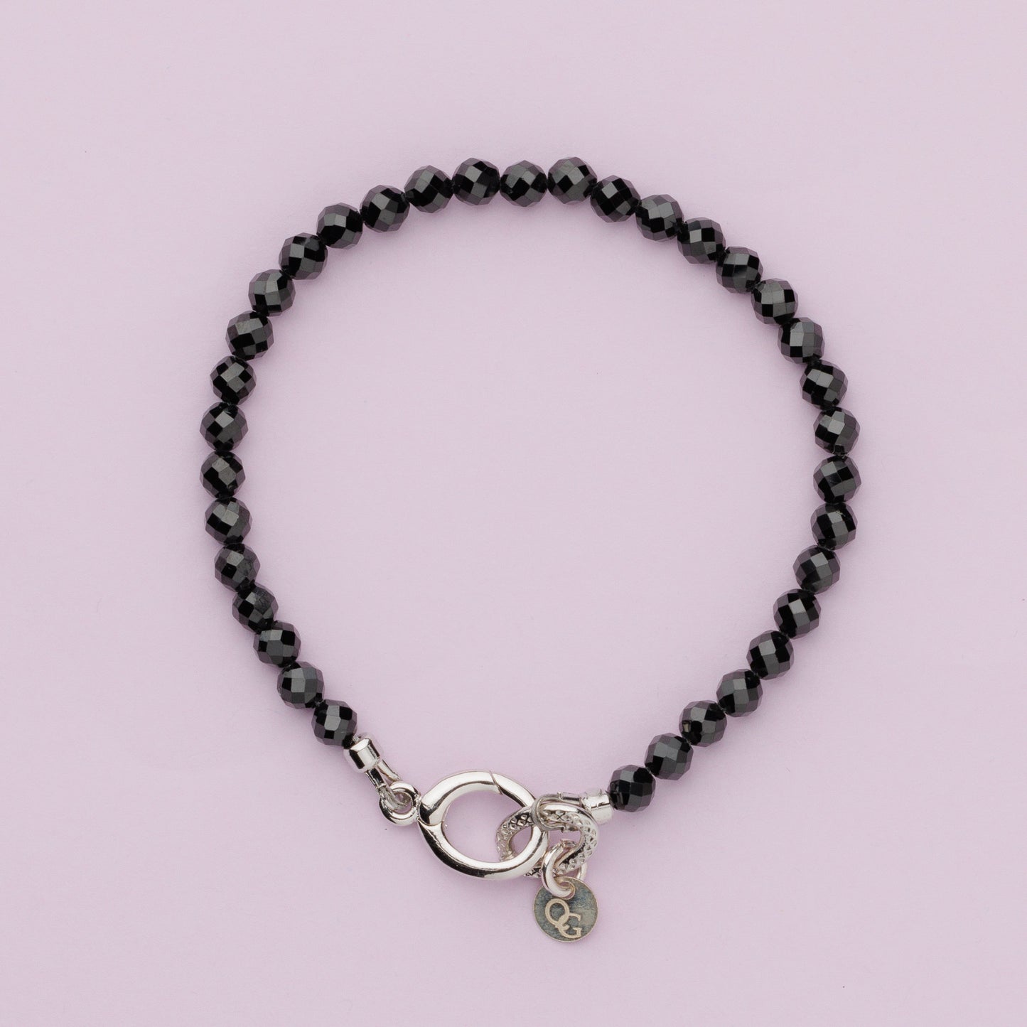 Bracelet plaqué rhodium - Spinelle - GABY