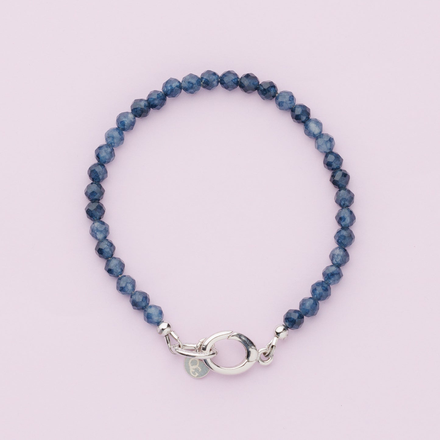 Bracelet plaqué rhodium - Saphir - GABY