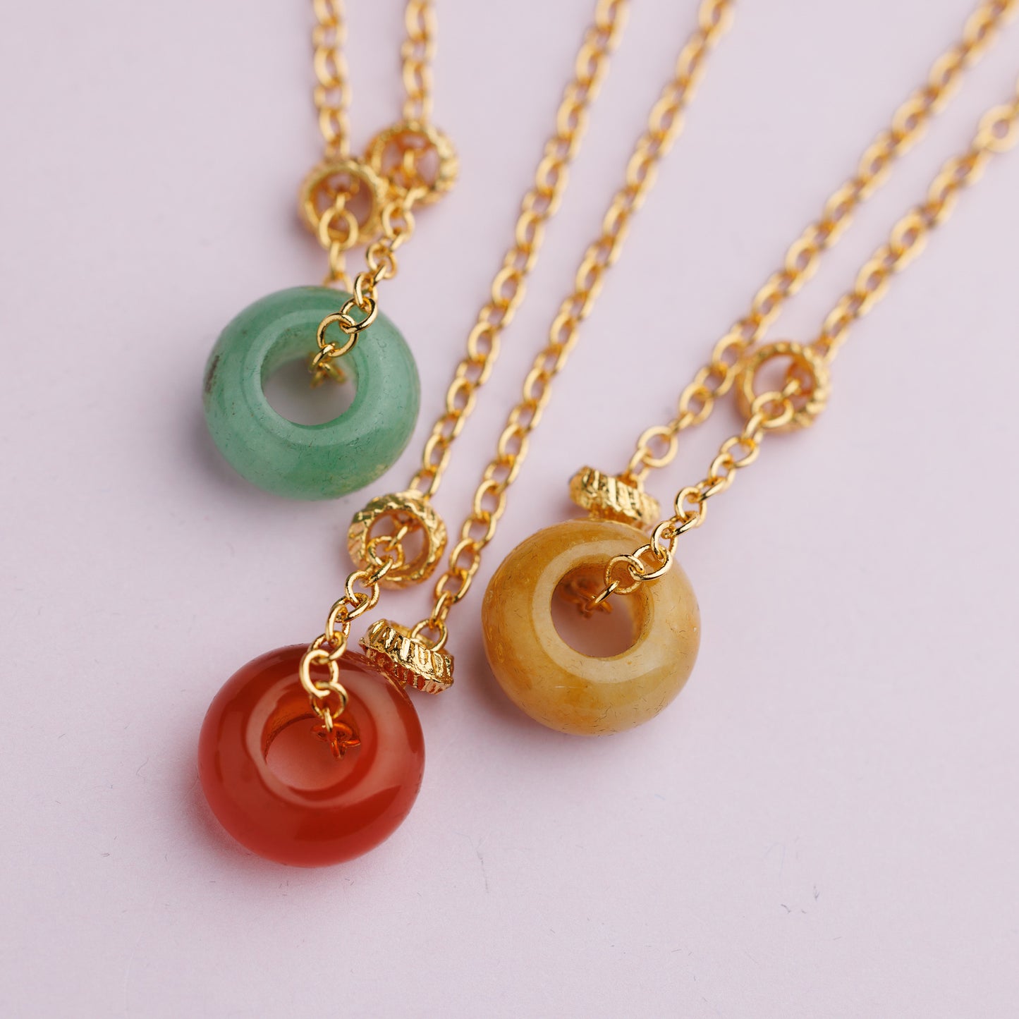 Collier en maille or - Cornaline - ANOUK
