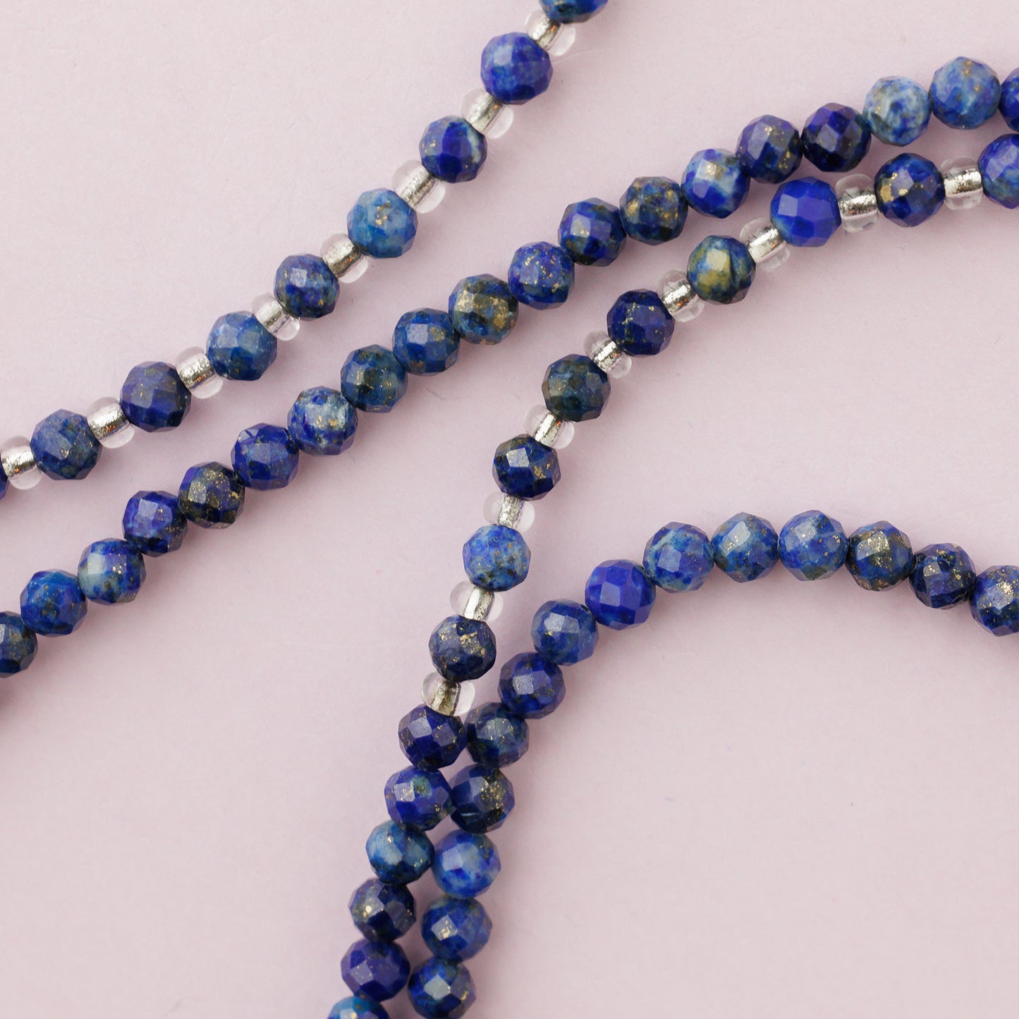 Collier 3 en 1 plaqué argent - Lapis lazuli - CELIA