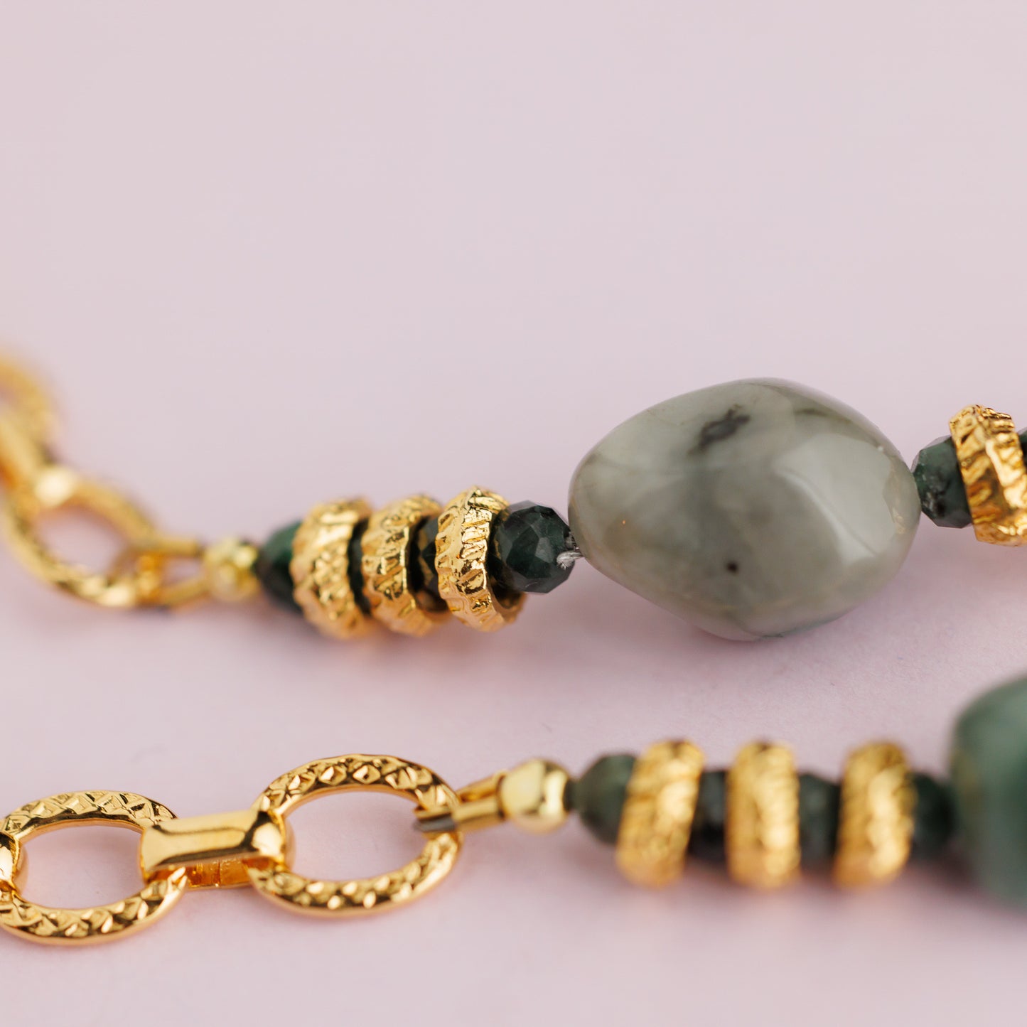 Bracelet en maille or - Emeraude - ESMERALDA