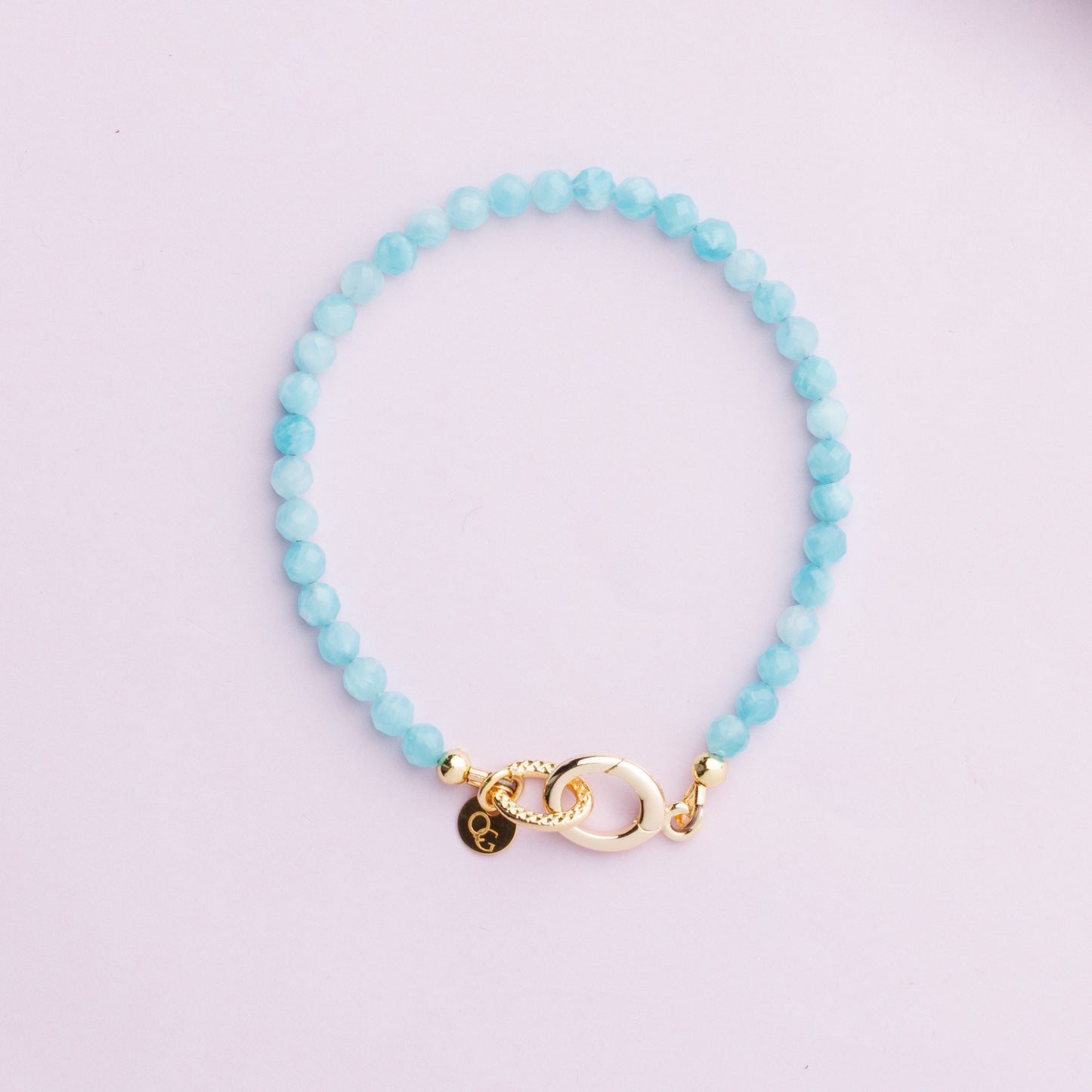 Bracelet or - Amazonite - GABY
