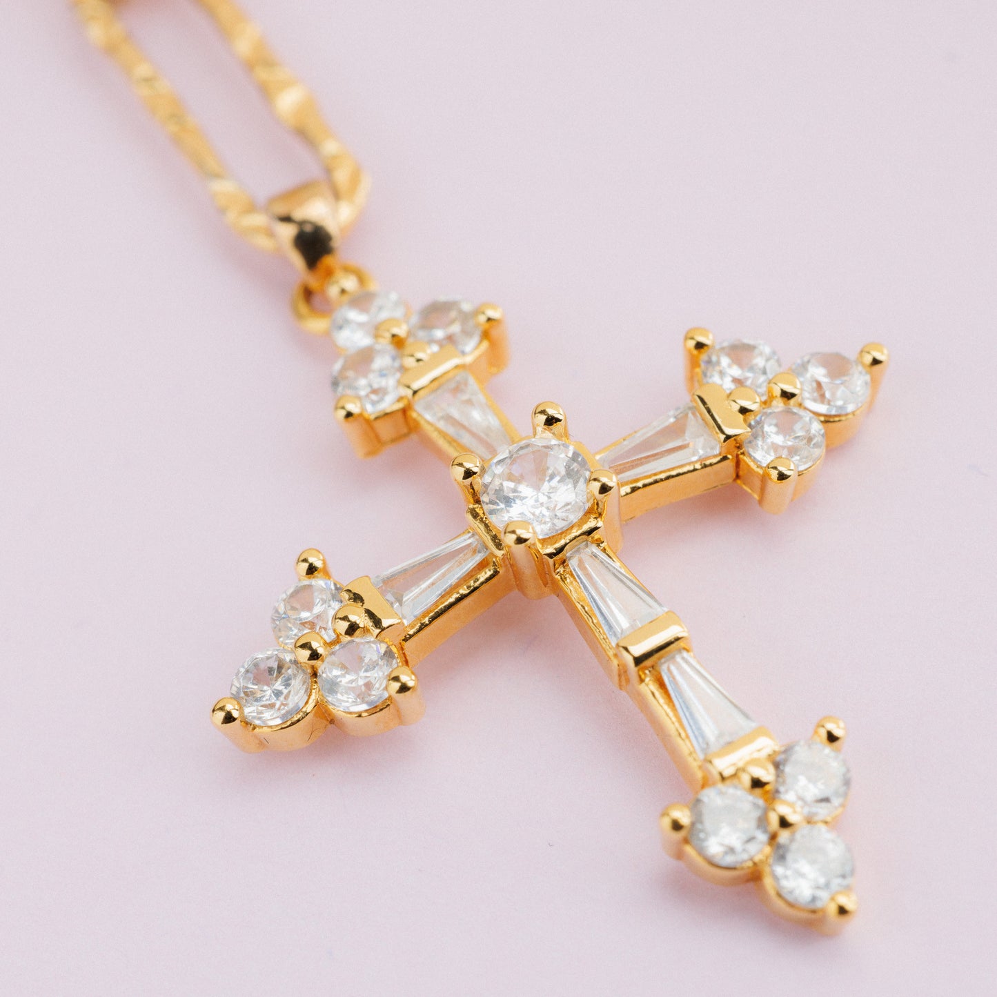 Collier en maille or - Croix - LUCIE
