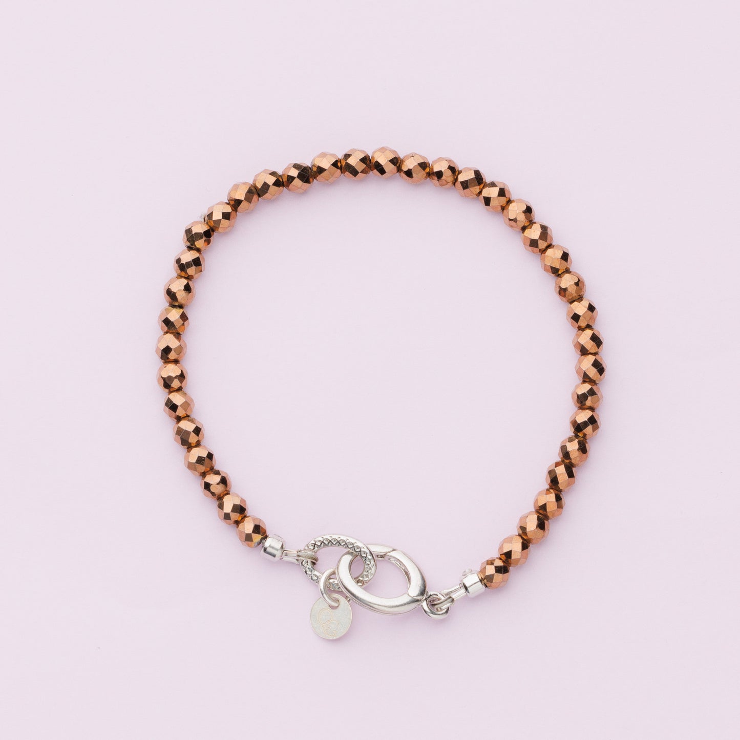 Bracelet plaqué rhodium - Hématite - GABY