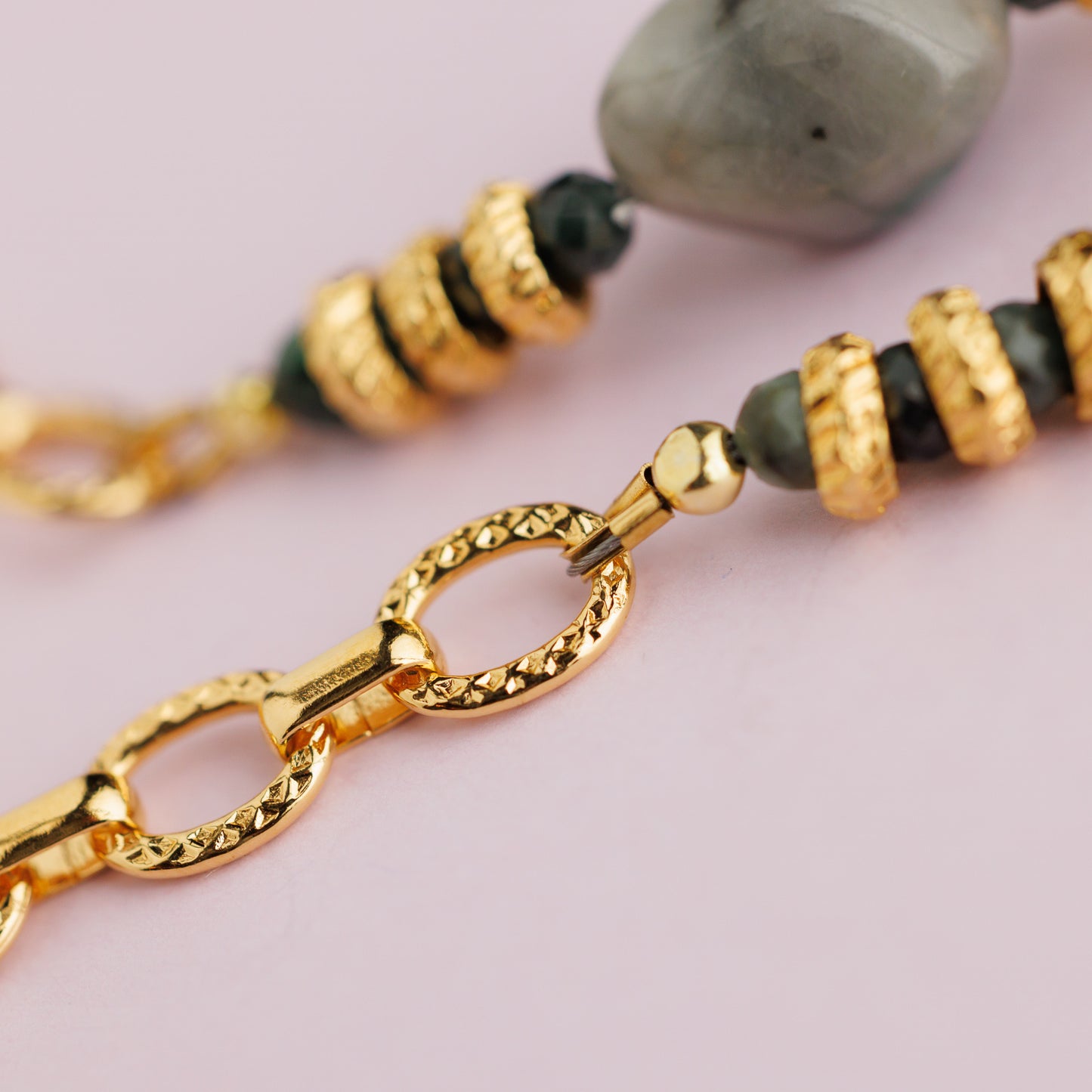 Bracelet en maille or - Emeraude - ESMERALDA