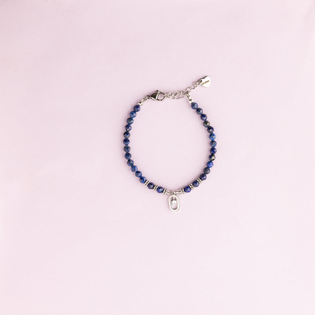 Bracelet argent - Lapis lazuli - DIAM'S