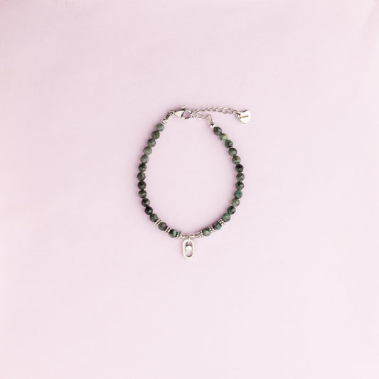 Bracelet argent - Emeraude - DIAM'S