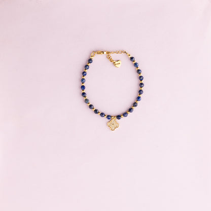 Bracelet or - Lapis lazuli - FRIDA