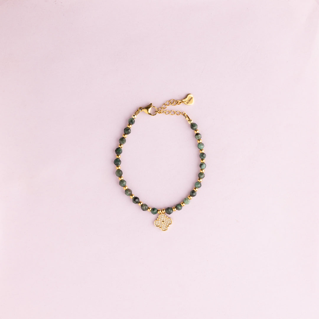 Bracelet or - Emeraude - FRIDA