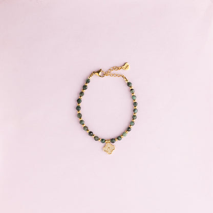 Bracelet or - Emeraude - FRIDA