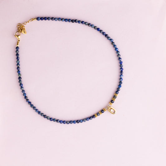 Collier or - Lapis lazuli - DIAM'S