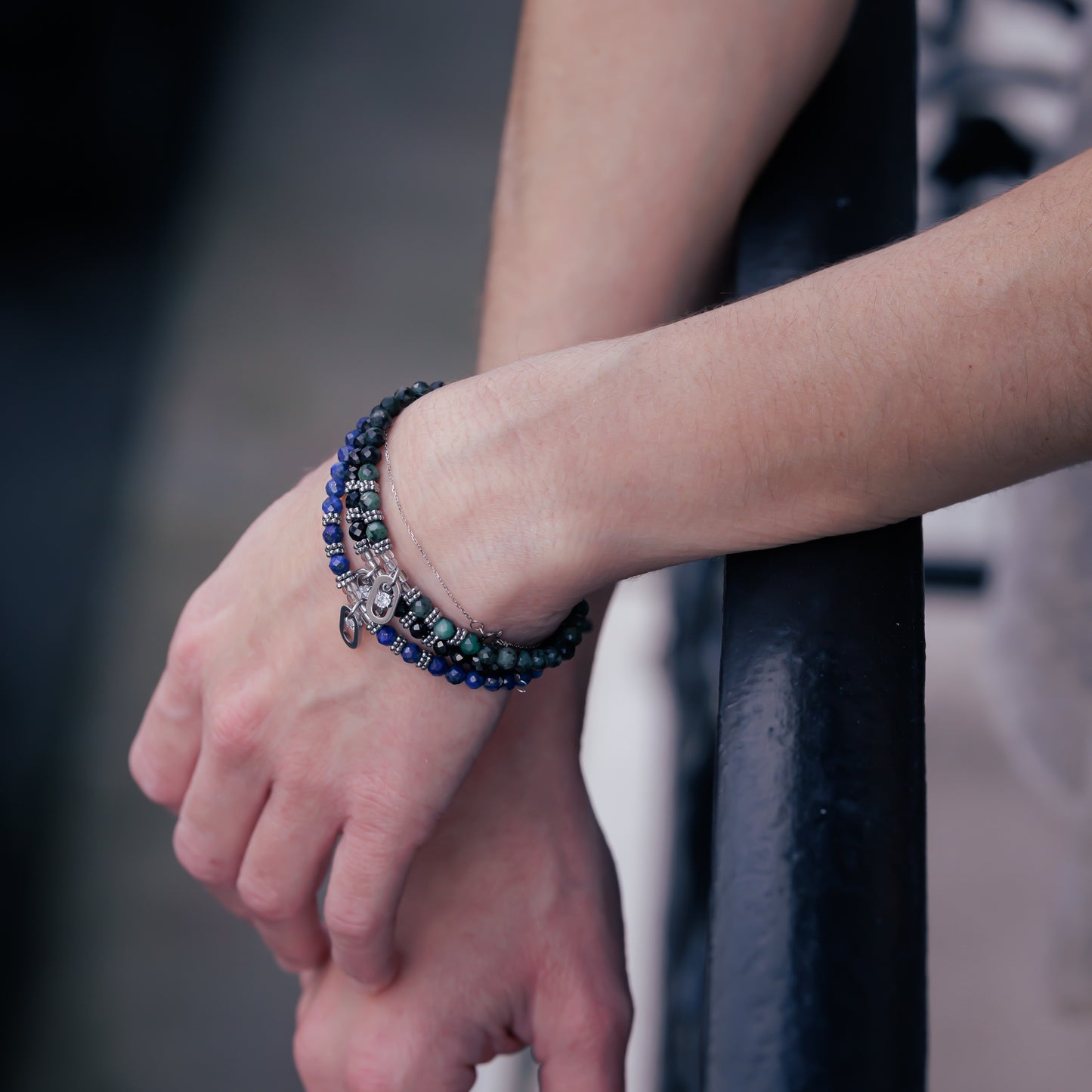 Bracelet argent - Lapis lazuli - DIAM'S