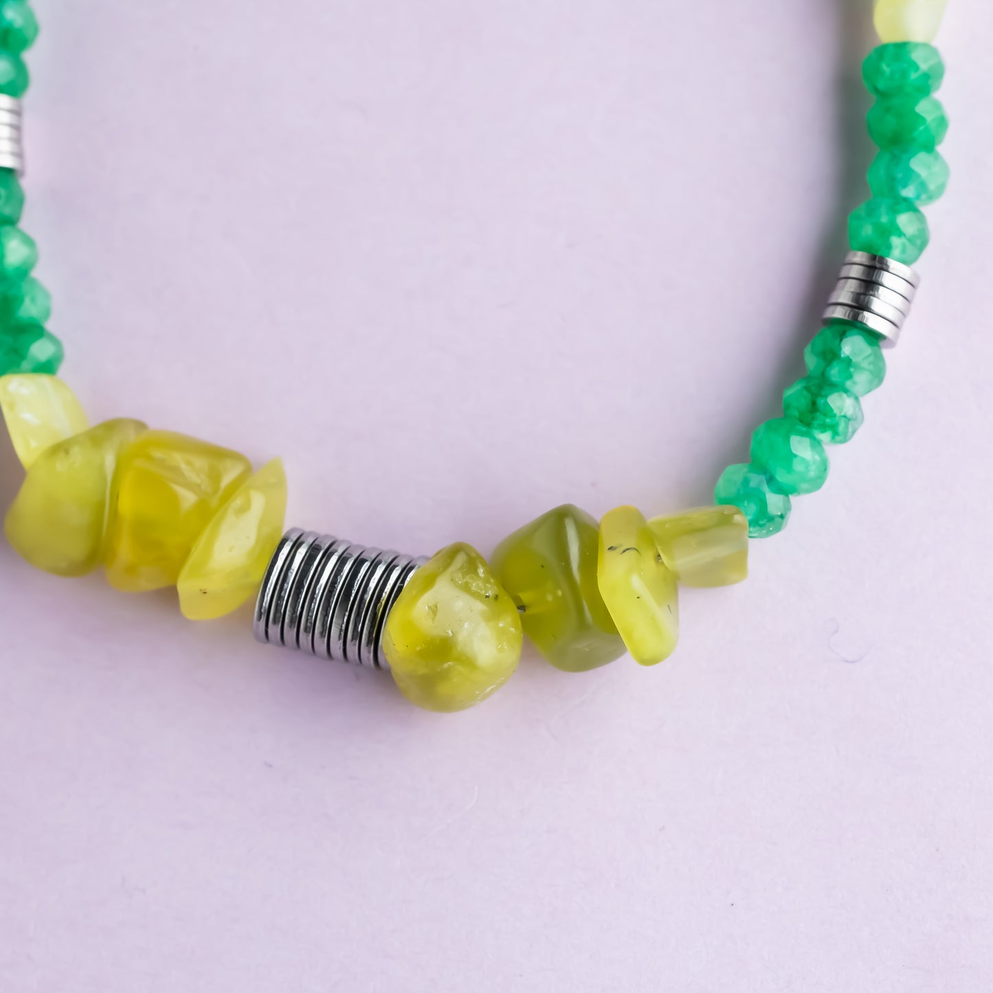 Bracelet argent - Onyx et jade - NOAH