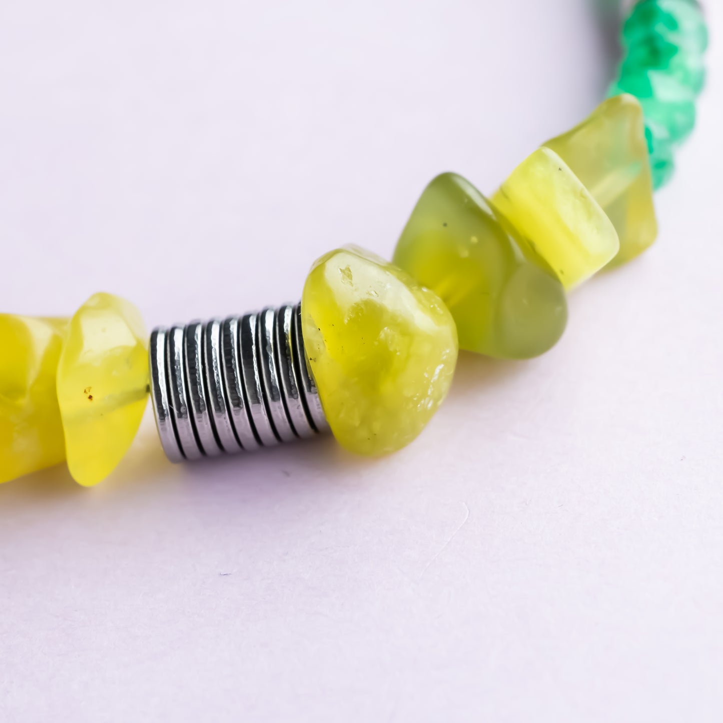 Bracelet argent - Onyx et jade - NOAH