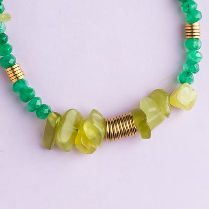 Collier or - Onyx et jade - NOAH