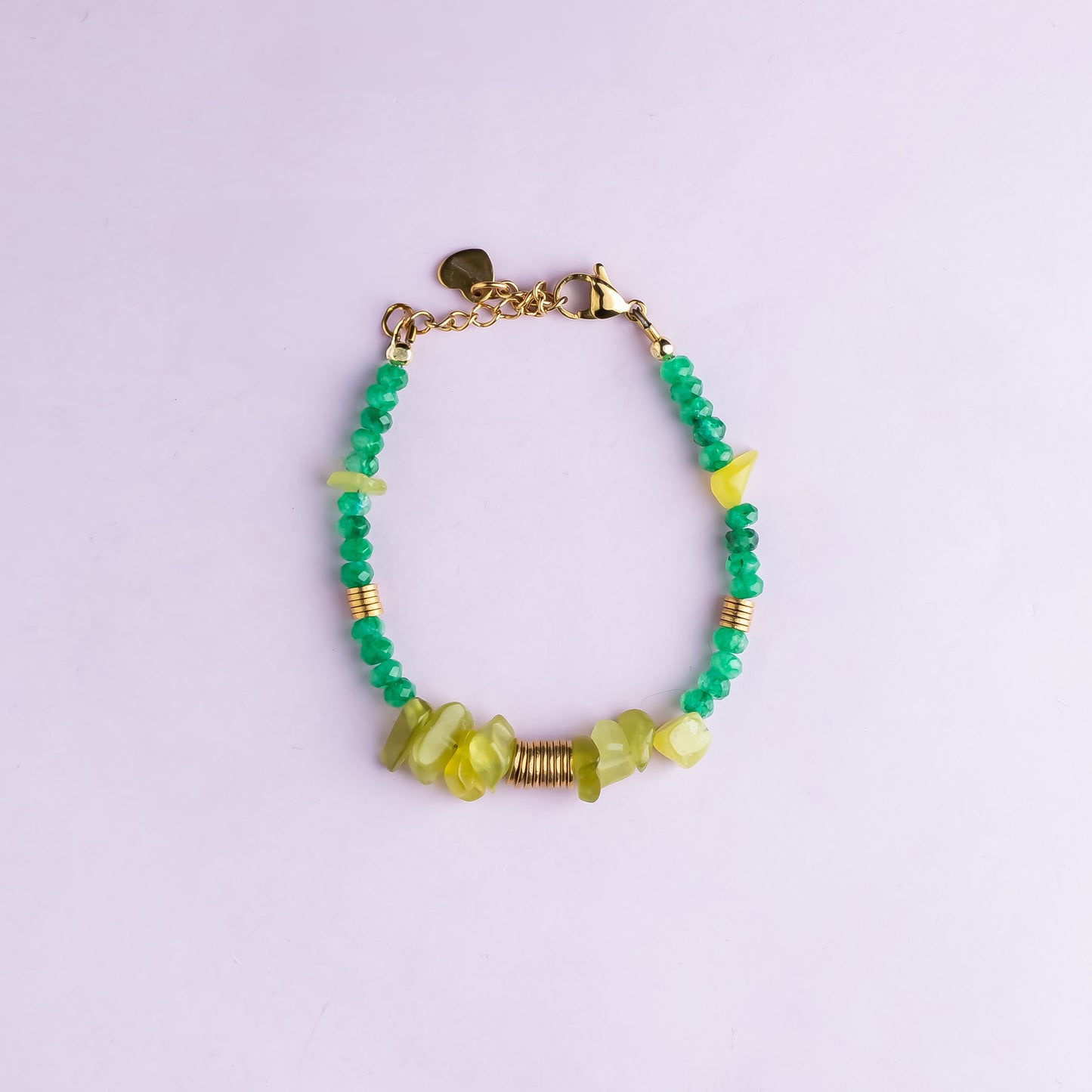Bracelet or - Onyx et jade - NOAH