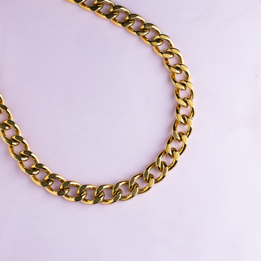 Collier en maille acier inoxydable - Or - ROCKY