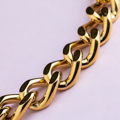 Collier en maille acier inoxydable - Or - ROCKY
