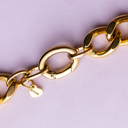Collier en maille acier inoxydable - Or - ROCKY