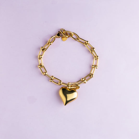 Bracelet en maille acier inoxydable - Or - JENNY