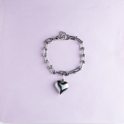 Bracelet en maille acier inoxydable - Argent - JENNY