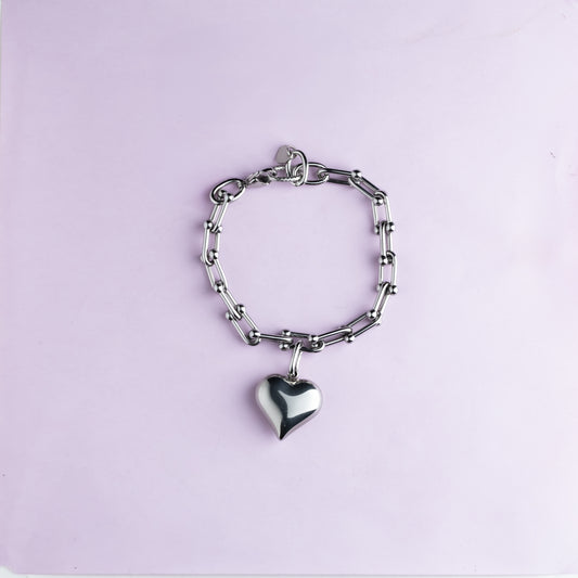 Bracelet en maille acier inoxydable - Argent - JENNY