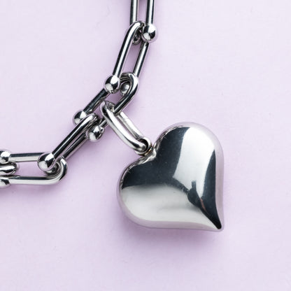 Bracelet en maille acier inoxydable - Argent - JENNY