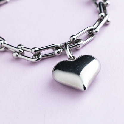Bracelet en maille acier inoxydable - Argent - JENNY