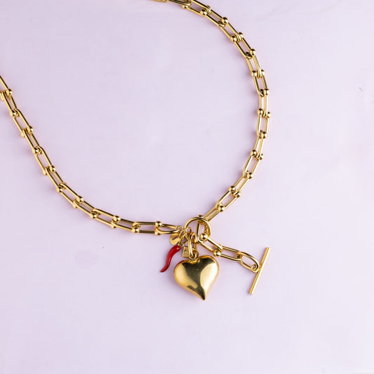 Collier en maille acier inoxydable - Or - JENNY