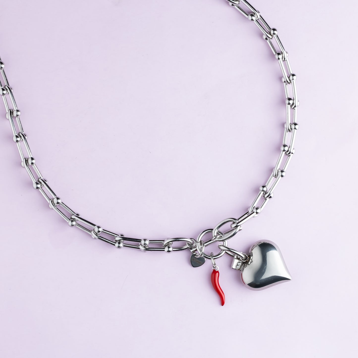 Collier en maille acier inoxydable - Argent - JENNY