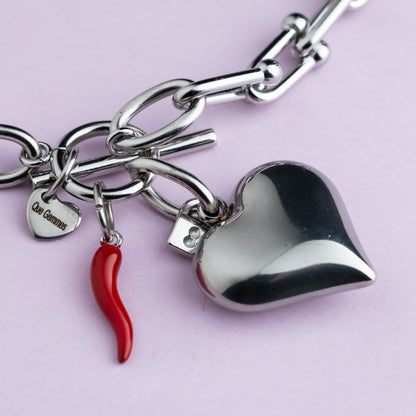 Collier en maille acier inoxydable - Argent - JENNY