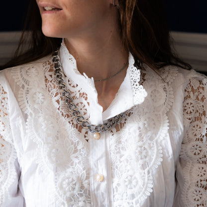 Collier en maille acier inoxydable - Argent - ROCKY