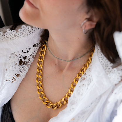 Collier en maille acier inoxydable - Or - ROCKY