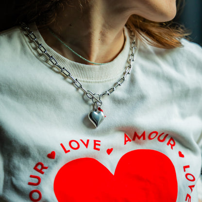 Collier en maille acier inoxydable - Argent - JENNY