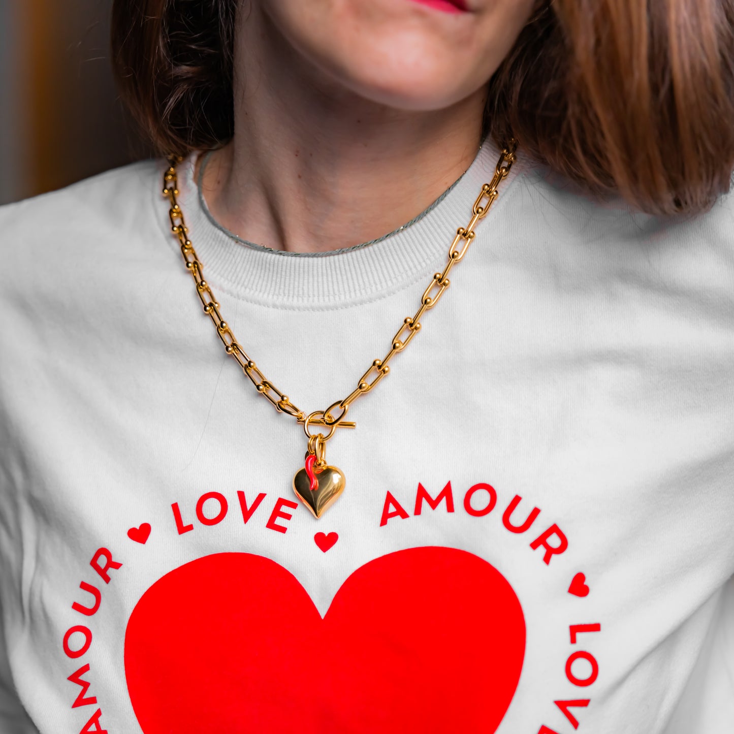 Collier en maille acier inoxydable - Or - JENNY