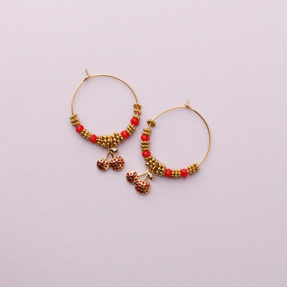 Créole plaqué or - Jade - SWEETY