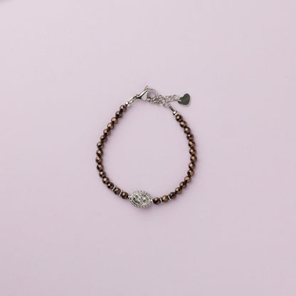 Bracelet argent - Hématite - TIPHAINE