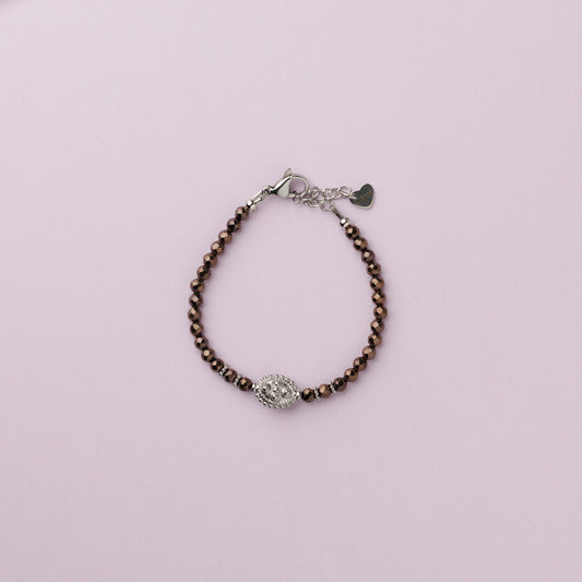 Bracelet argent - Hématite - TIPHAINE