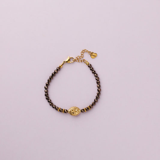 Bracelet or - Hématite - TIPHAINE