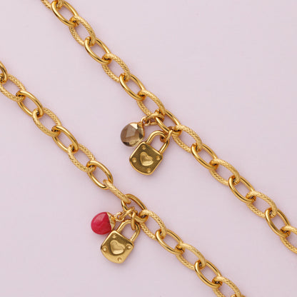 Bracelet acier inoxydable or - Jade - CARRY